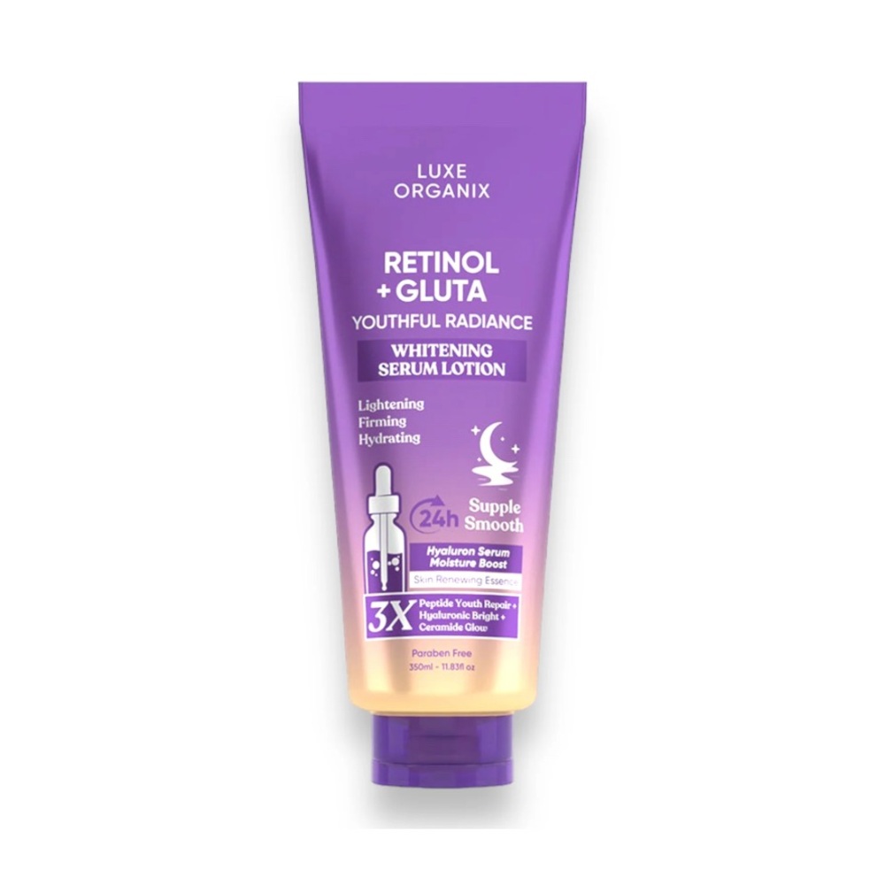 Luxe Organix Retinol + Gluta Youthful Radiance Whitening Serum Lotion (350ml)